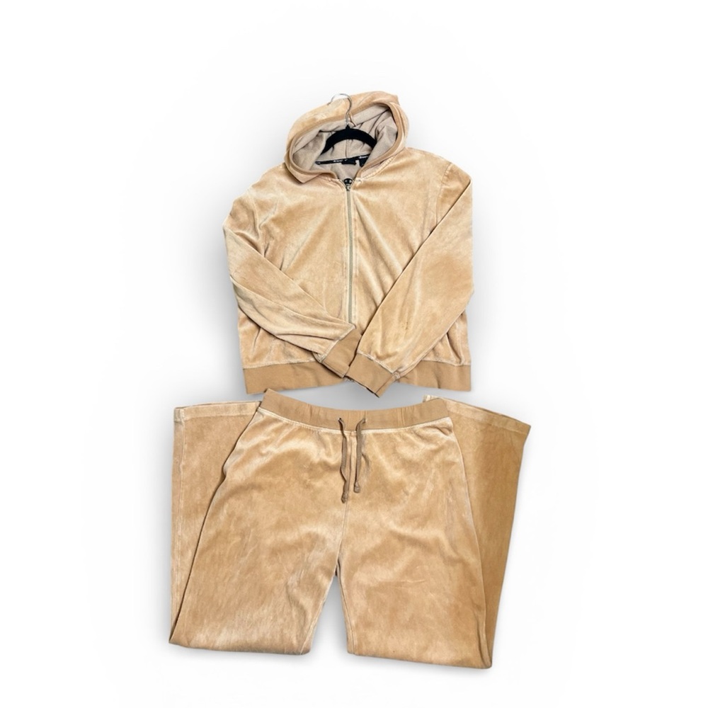 Champion Orange/Tan Velour Tracksuit Set